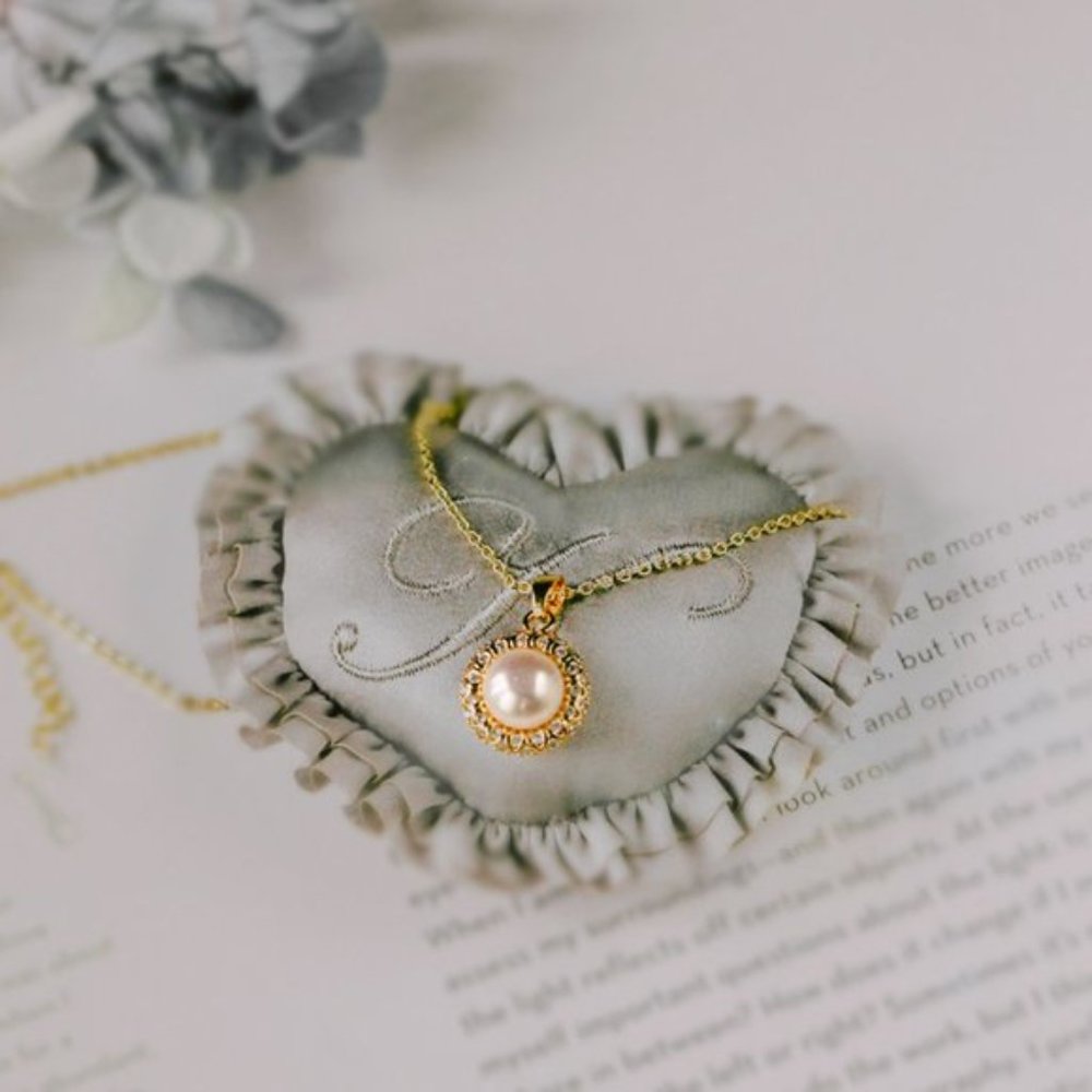 Genuine Freshwater Pearl Gold Vermeil Necklace Chain for her Pearl Lovers - Picture 3 of 6